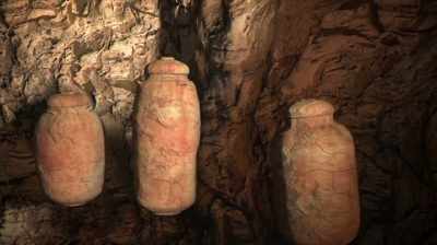 Curled up inside
are ancient treasures, - Dead Sea Scrolls: The Doomsday Prophecy
