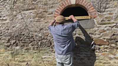 Cut a piece of wood - Escape to the Chateau: Make Do & Mend