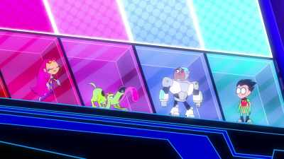 Cyborg, any idea how...
the other you broke the crystals? - Teen Titans Go! Vs  Teen Titans