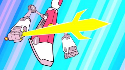 CYBORG: Left leg!
Blazing leg saber! - Teen Titans Go!