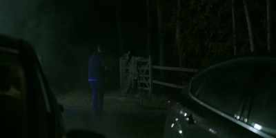 Dad, come get in the car! - Amityville Scarecrow