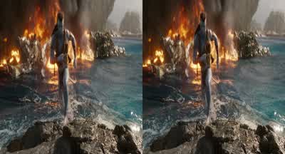 Dad! Dad! Dad, help! It's Neteyam! Dad, help! It's Neteyam! Hurry! Hurry! Here! Take him. Here! Take - Avatar: The Way of Water