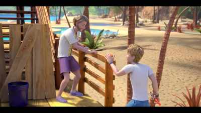 Dad, it's crooked.
We have a level in the toolbox. - Mermaid Magic