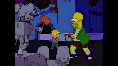 Dad! The flash must have
scrambled their circuits. - The Simpsons