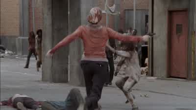 Daddy, behind you! - The Walking Dead