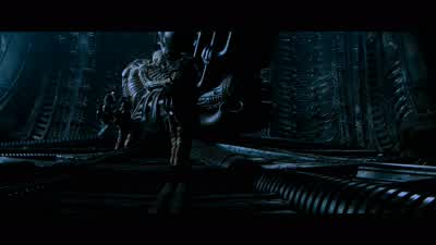 Alien life formLooks like it's been dead a long timeFossmzedLooks like it's grown out of the chairBones are bent outwardlike he exploded from insideWonder what happened to the rest of the crewLet's get the hell out of here - Alien