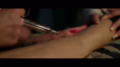 -Damn, I missed the vein. - The Babysitter