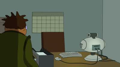 Damn it, it won't go on! - Futurama