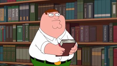 Damn it. Now I have to do that
with every dictionary here. - Family Guy
