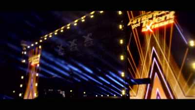 [Damned Anthem's
"The Final Countdown" playing] - America's Got Talent: Extreme