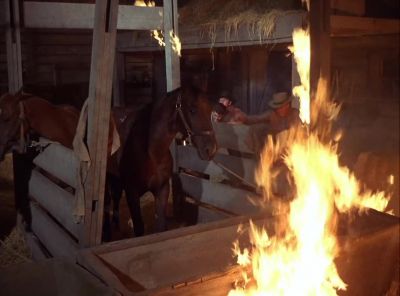 Dan! The barn's
powder dry! - The Virginian