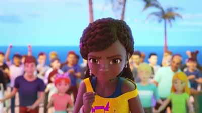 [DANCE MUSIC PLAYING]
[GRUNTS] - LEGO Friends: Girls on a Mission