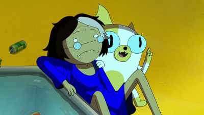 Dang.
From fun wizard to sad loser. - Adventure Time: Fionna & Cake