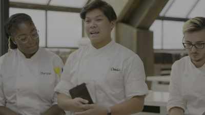 [Daniel] The idea was
to have two spring rolls, - School of Chocolate