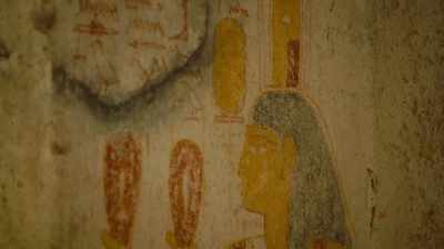 Dann:
This is a tomb that's currently
undergoing conservation - Lost Kingdom of the Black Pharaohs