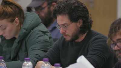 "Dany's eyes open suddenly
as she draws a sharp breath. - Game of Thrones: The Last Watch