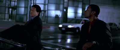 Because I'm tall dark and handsome And you Third World ugly - Rush Hour 2
