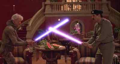 DARTH VADER'S VOICE:
I've been waiting for you, O Big One. - Hot Shots! Part Deux