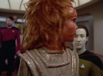 Data, escort her to sickbay. - Star Trek: The Next Generation