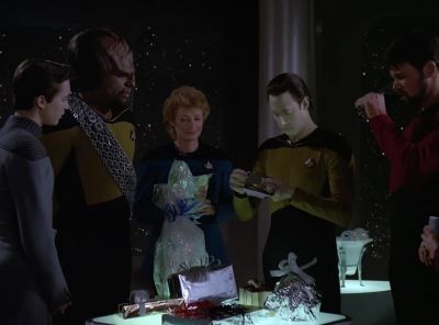 Data, you're supposed
to rip the wrapping off. - Star Trek: The Next Generation