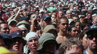 DAVE HOLMES: I remember
you look at the crowd - Woodstock 99: Peace Love and Rage