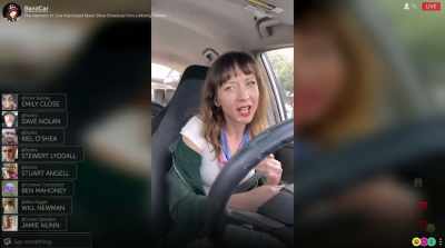 Dave Nolan doing karate kicks, - Dashcam