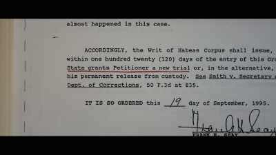 [Davis] We won the new trial... - The Innocent Man