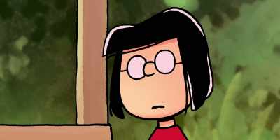 Dealing with new people,
pushing yourself into crowds. - Snoopy Presents: One-of-a-Kind Marcie