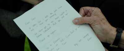 "Dear Ones. It looks like
I took the first train... out." - Off the Rails
