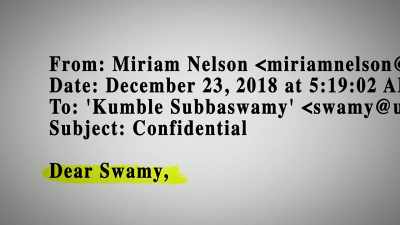 "Dear Swamy,
as discussed on our last call, - The Unmaking of a College