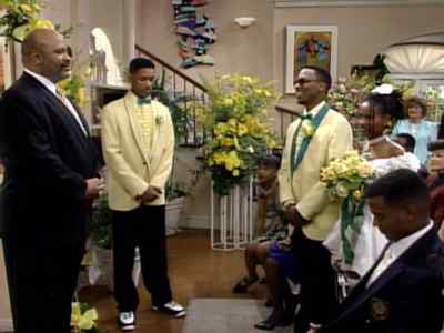 - Dearly beloved...
- Stop the wedding! - The Fresh Prince of Bel-Air
