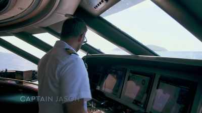 Deck crew, deck crew,
five minutes out from anchoring, - Below Deck Down Under