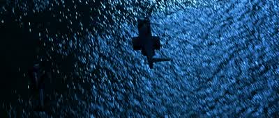 Decoy choppers commencing run to Alcatraz. - The Rock