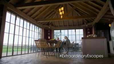 -- Deep in the Suffolk countryside, - Extraordinary Escapes with Sandi Toksvig