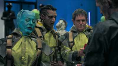 [deepening voice] Uh, we are
security for Ferryman Ventures. - Vagrant Queen