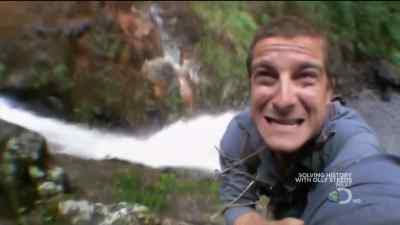 DEFINITELY GETTING THE ARM BURN
HERE ON THE MUSCLE. - Man vs. Wild