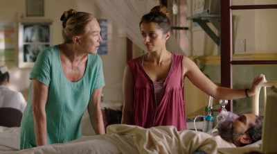 Definitely with Ruby, just
in reflection of her costumes, - The Good Karma Hospital