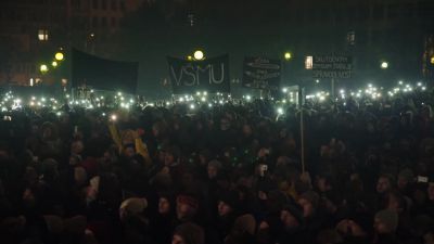 Demonstrations take place across the country. - The Killing of a Journalist
