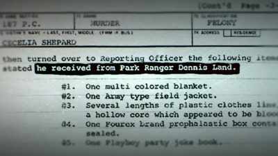 Dennis Land had
taken that with him - Myth of the Zodiac Killer