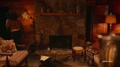 Deputy. Ohh, watch your step. - Adult Swim Yule Log