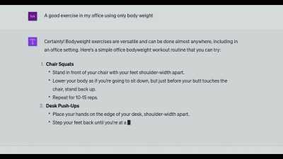 "Desk push-ups." - What's Next? The Future with Bill Gates