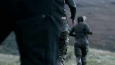 Despite sustaining an injury, Saira
chooses to continue on the course. - Celebrity SAS: Who Dares Wins