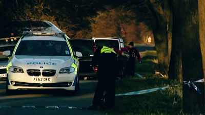 -Detectives soon discovered
Kevin Lee's burnt-out car. - Britain’s Most Evil Killers