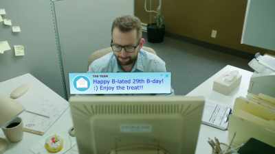 [device playing
"Happy Birthday" theme] - Appiness