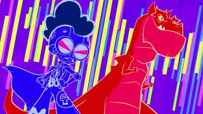 - Devil, Charr--
- (growls) - Marvel's Moon Girl and Devil Dinosaur