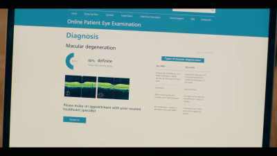 "Diagnosis - macular
degeneration, 96% definite. - Years and Years
