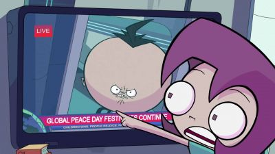 Dib check out how huge your head looks on TV - Invader ZIM: Enter the Florpus