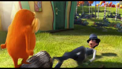 Did you chop down this treeUh noWho did itGasps What's thatGroansI think he did itGrowlsLeave Vacate the premises Take your ax and get outAnd who are youWhat What I'm I'm The LoraxGuardian of the forestI speak for the treesSo you're telling me you just - The Lorax