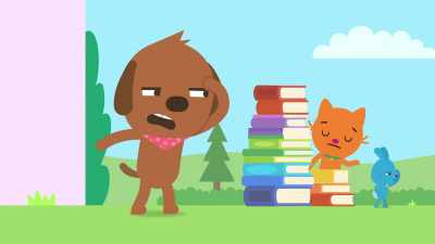 Did you happen to see
a mysterious mess-maker come by? - Sago Mini Friends