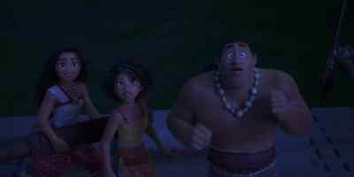 Did he just wink at us?
[whooping] - Moana 2